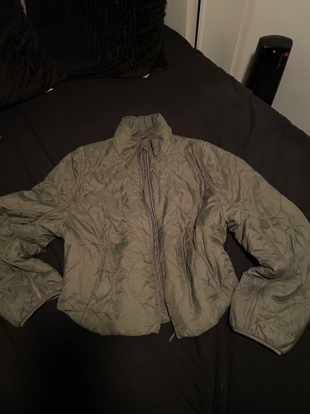 lululemon athletica Olive-Tone Quilted Bomber Jacket